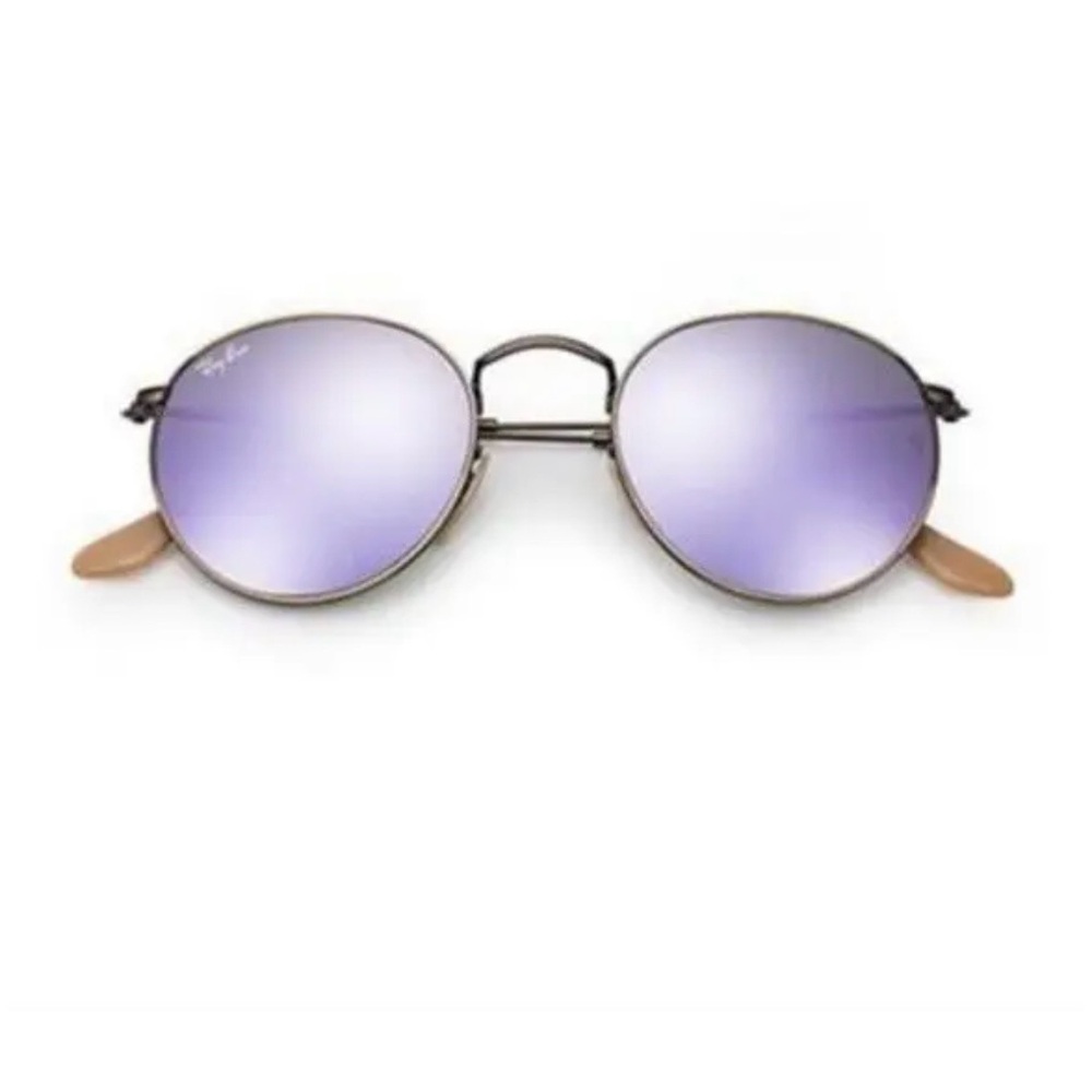 Ray-Ban Round Sunglasses with Purple Lenses